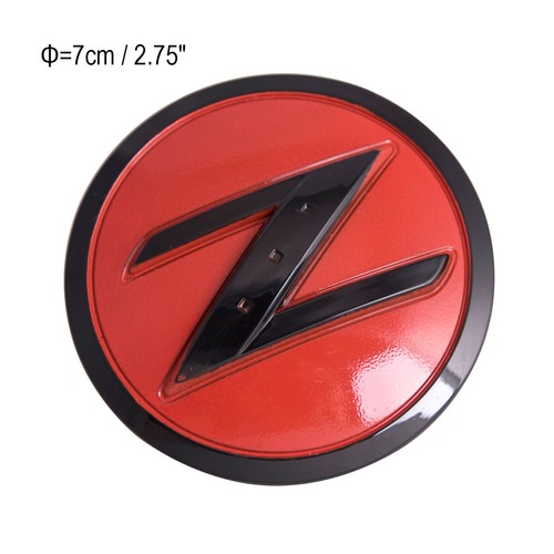 2x Red Black Mounted Z Logo L&R Fender Emblems for 2003-2009 Fairlady Z33 350Z - Picture 3 of 6