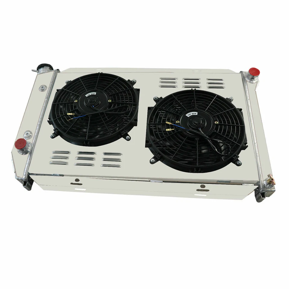 3Row Radiator+Shroud Fan&Relay FIT 1972-76 Ford Elite Gran Torino LTD II Montego Foto 3 de 4