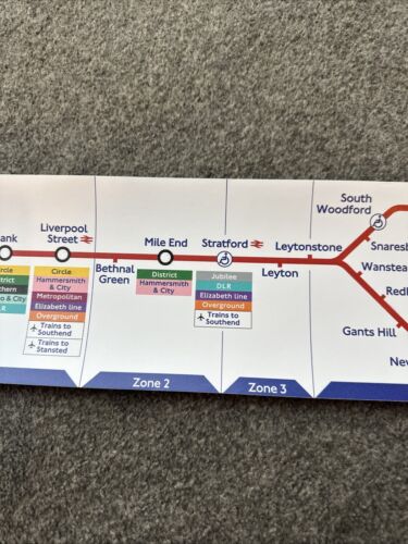Mar 2022 (03.22) Central Line London Underground Car Line Diagram - Picture 7 of 15