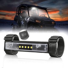 White LED UTV Dome Light Battery Powered, Roll Bar Mount w/Switch Color: White