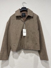 Mango MNG Women HOUNDSTOOTH JACKET WITH LAPELS Size Small
