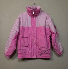 Vintage Tyrolia By Head Jacket Womens 10 Pink Stripe Ski Thermolite Hong Kong