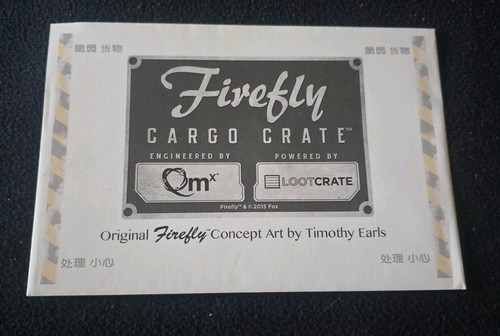 Loot Crate Firefly  Cargo Crate Original  Firefly Concept Art By Timothy Earls