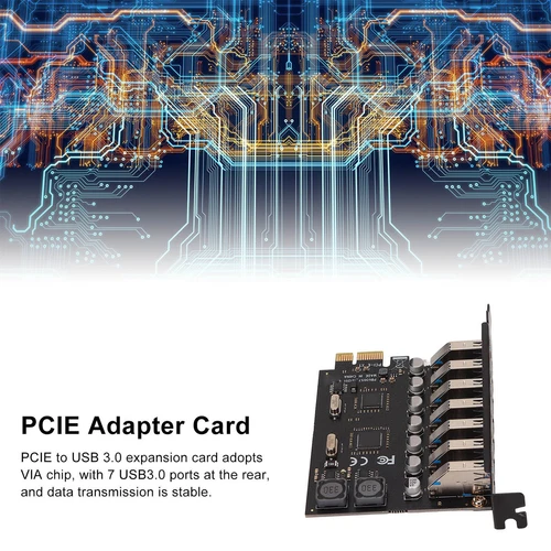 Pcie To Usb 3.0 Expansion Card 5Gbps High Speed 4A Power Supply Via Chip P SPC
