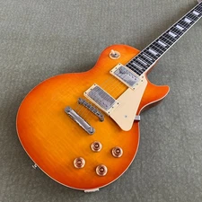LP Electric Guitar Flame Maple Top Mahogany Body Honey burst rock US stock