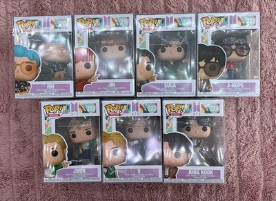 NEVER OPENED BTS Funko Pop! Dynamite ver. lot of 7 (218-224) +protector