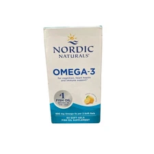 Nordic Naturals Omega-3 60 Soft Gels Fish Oil Supplements Exp 10/27