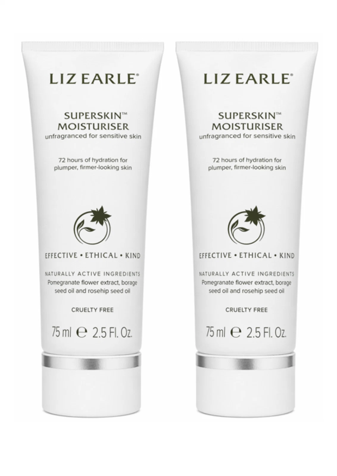 Liz Earle Superskin Moisturiser Unfragranced 2 x 75ml