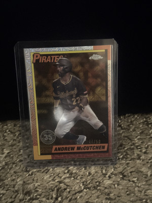 2025 Topps Series 1 Andrew McCutchen T90C-95 1990 Topps Chrome Gold /50 Pirates