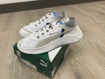 PUMA BMW M Motorsport Replicat-X White Sneakers Casual Size 4 Shoes 339931-02
