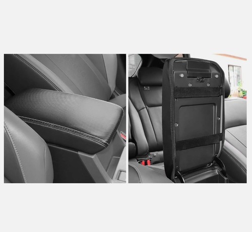 Carbon Fiber Leather Center Console Armrest Cover For Subaru Crosstrek 2024 - Picture 7 of 8