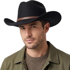 Maixora Western Cowboy Hat for Men Women,Wide Brim Cattleman, Wool Blend Felt