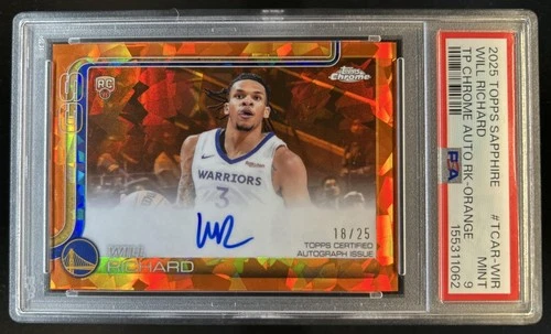 2025 Topps Will Richard Chrome Rookie Autographs (PSA 9)