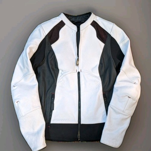 Harley-Davidson® Women's FXRG Perforated Leather Jacket, White 98070-19VW size M