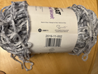 Grey Mist Bernat Baby Crushed Velvet 10.5 oz. polyester yarn, color #13014, in clear plastic packaging with label.