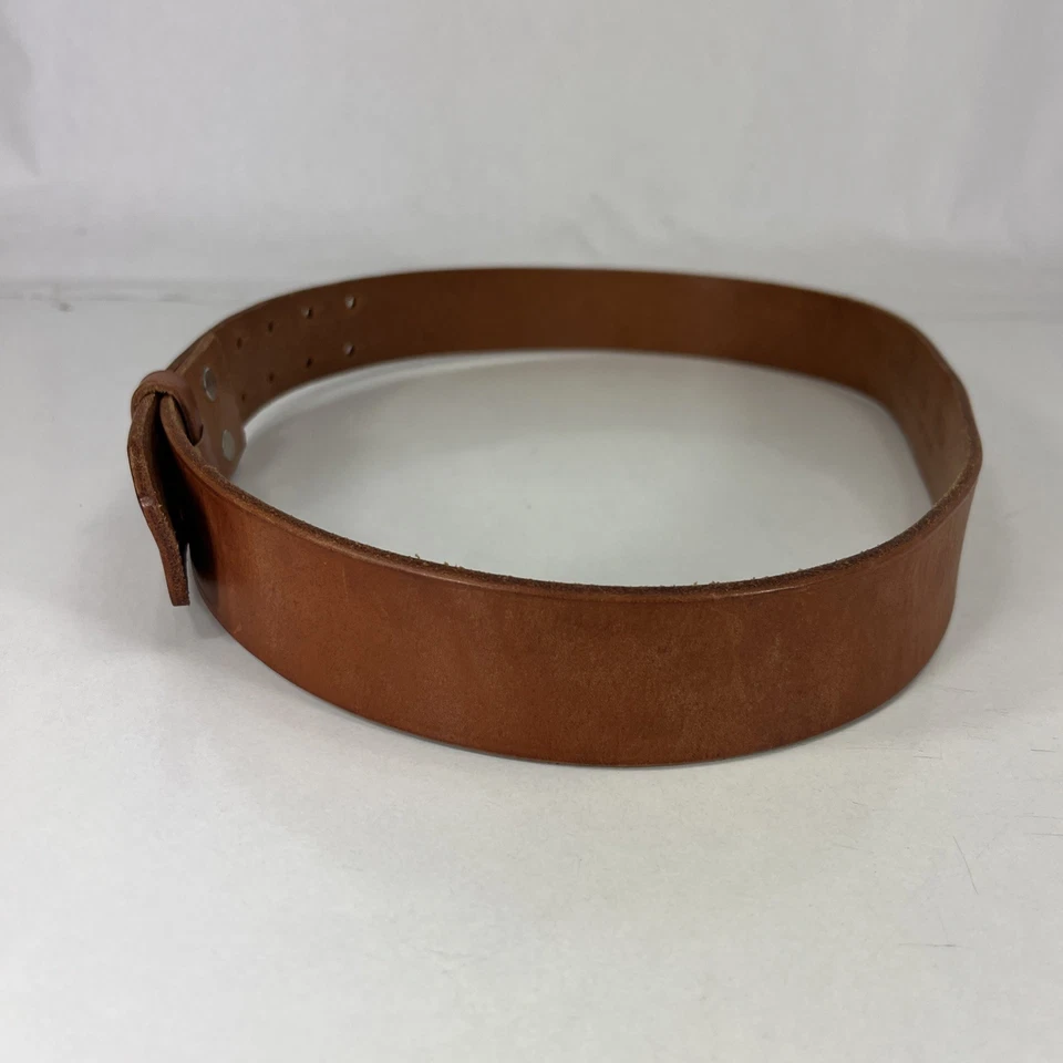 Cinturón ancho de cuero marrón Abercrombie & Fitch - sin hebilla - para mujer talla 30 Foto 3 de 4