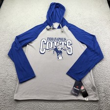 Indianapolis Colts Shirt Mens Large NFL Football Fanatics Hooded Long Sleeve