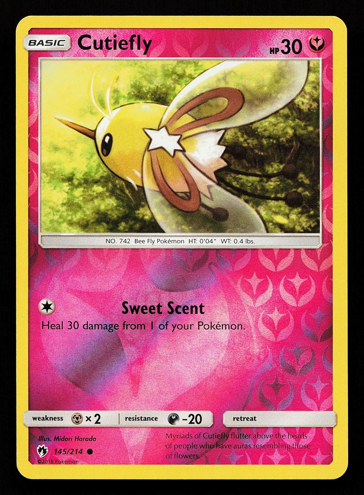 Cutiefly 145/214 Reverse Holo Common Lost Thunder Pokemon Card