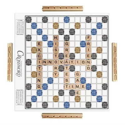 Scrabble Crossword Board Game Classic Original Wooden Tiles Racks 2-4 Player