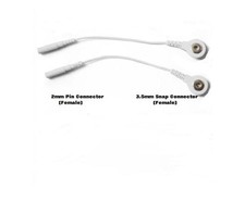  2 Electrode Lead Wire PIN-TO-SNAP ADAPTERS Compatible w/TENS 7000  3000 Units