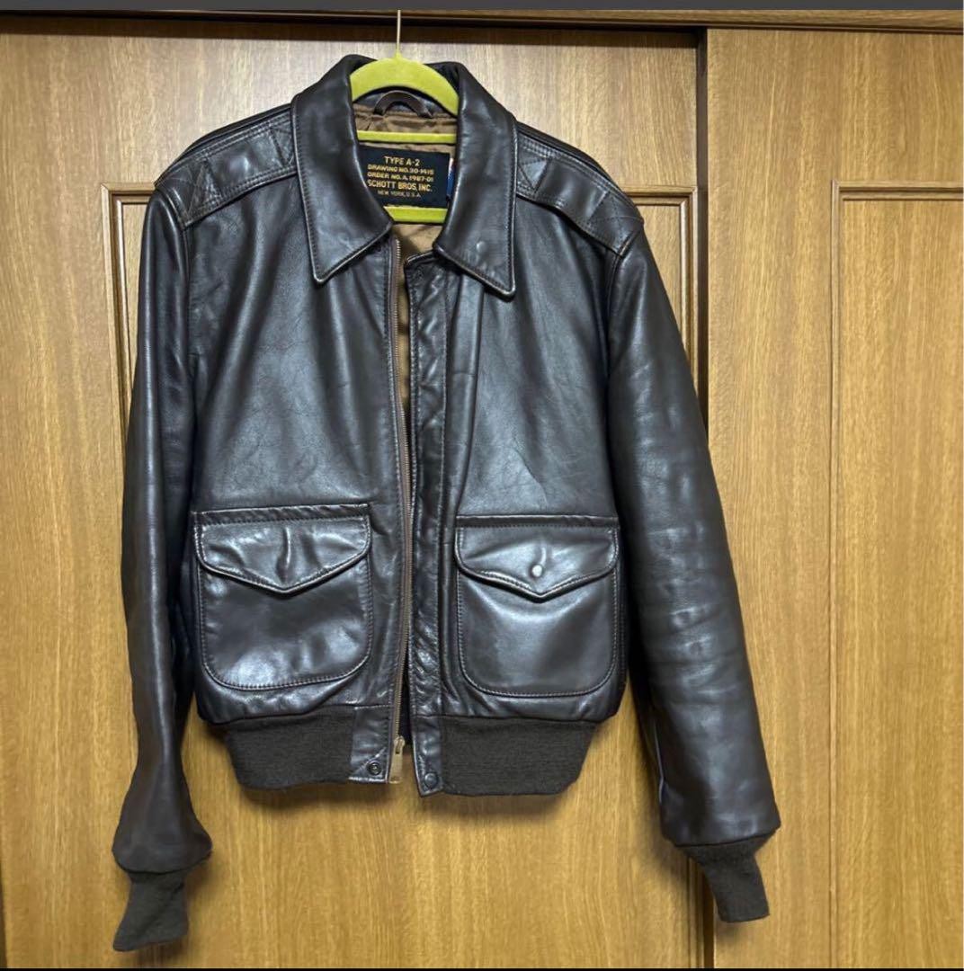 SCHOTT A2 40 Leather Jacket Flight Jacket | eBay
