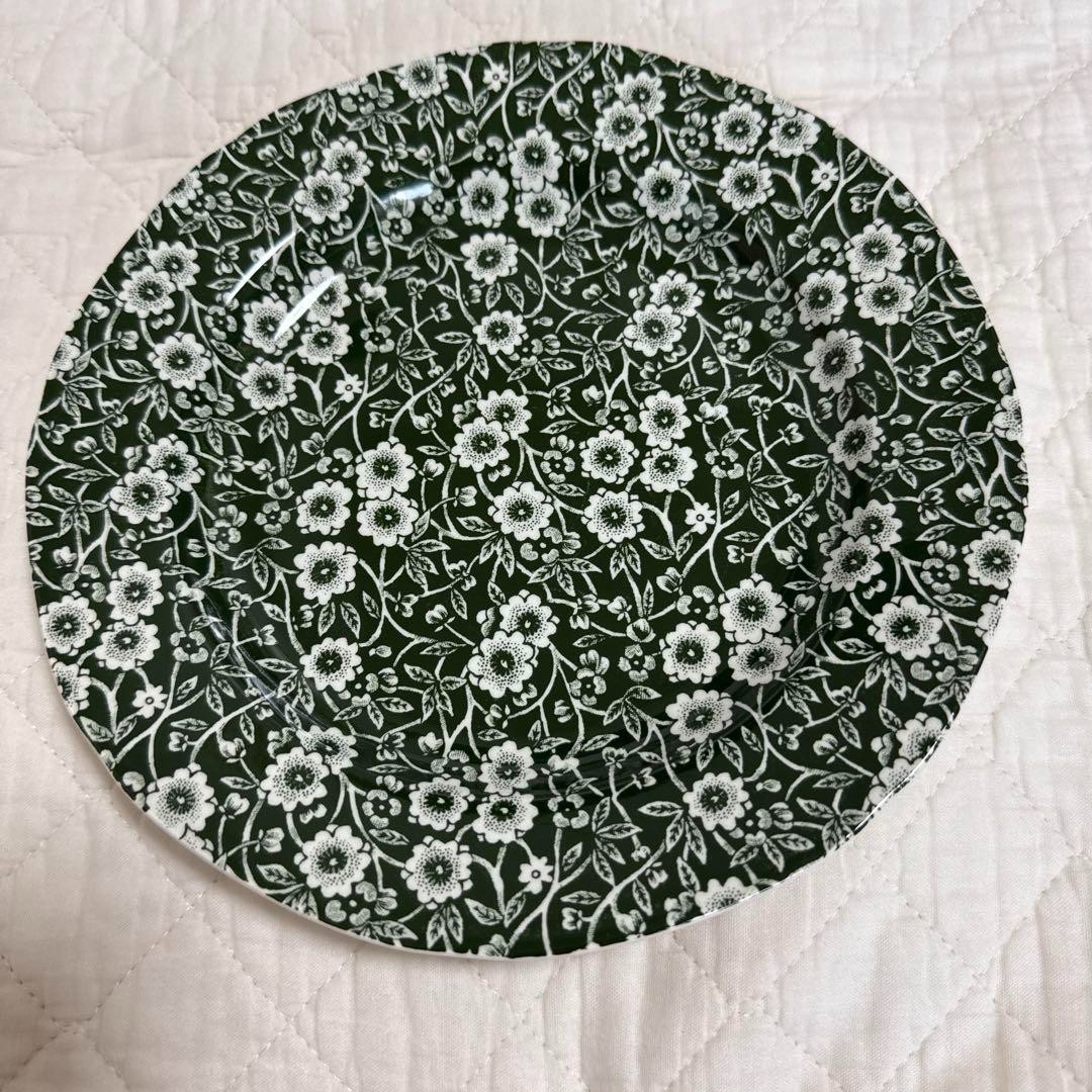 Burleigh Dark Green Calico Plate 26cm | eBay