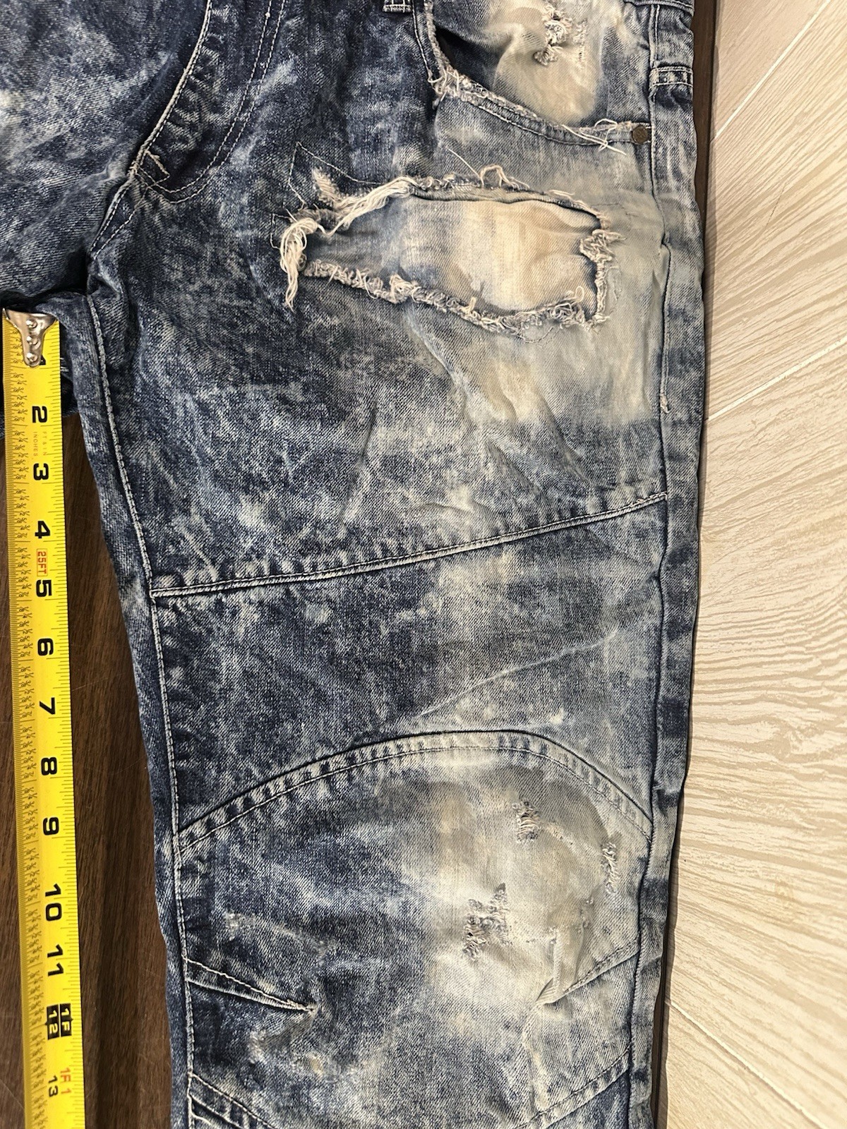 Jordan Craig Legacy Edition Jeans Men’s 38x32 Distressed Acid Wash Denim thumbnail 7