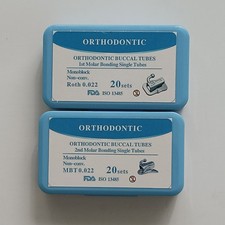 Dental Orthodontic Bondable Buccal Tubes MBT ROTH 022 1st 2nd Molar Non-conv