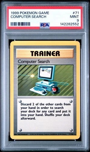 1999 Pokemon Base Set Unlimited Computer Search Rare #71 PSA 9 MINT