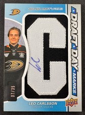 2023-24 SP Game Used Leo Carlsson Draft Day Marks 