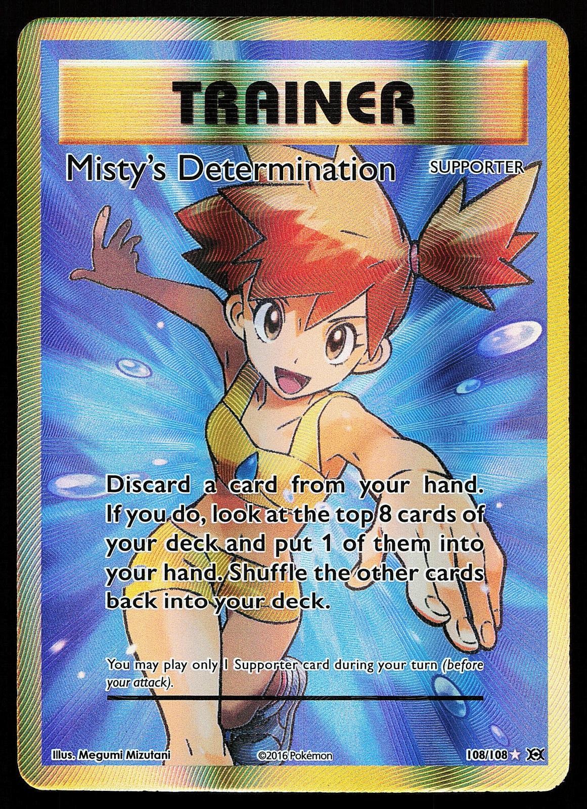 Misty's Determination 108/108 Ultra Rare Evolutions Pokemon Card