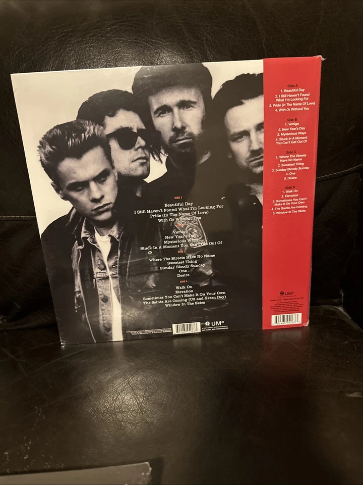 Sealed! U2 - U218 Singles 2-LP Neon Orange Vinyl IRISH NEW WAVE Target Exclusive - Image 2 of 2