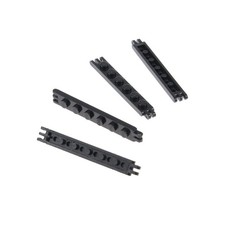 4x Lego piastra cerniera 1x6 nera 2 e 3 dita alle estremità 4256462 4504