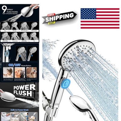 Round Handheld Shower Head with 7 Versatile Spray Settings for Relaxation