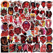 61Pcs Devil Stickers Waterproof Vinyl Decals for Water Bottle Laptop DIY