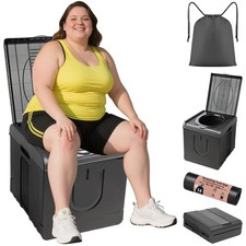XXL Portable Toilet Camping Toilets for Car Indoor Outdoor Commode Foldable T...
