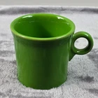 Fiestaware Coffee Cup Mug Green HLC Homer Laughlin O-Ring Handle Fiesta Ware