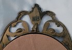 Pair of Vintage Oval Framed Floral Picture w Convex Bubble Glass Made in Italy — photo 6