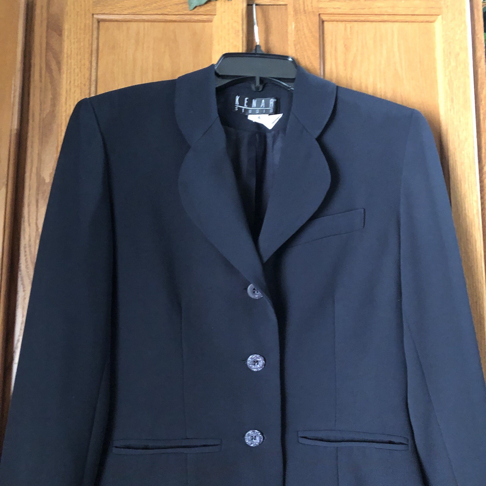 KENAR STUDIO Collared 3 Button Blazer Jacket Blac… - image 4