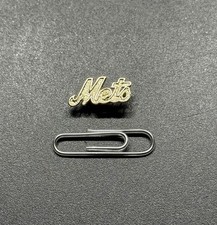 14k Gold Plated Diamond Cut New York NY Mets MLB Baseball Tie Tack Pin & Back
