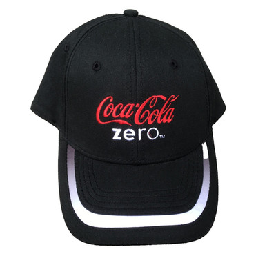 Coca-Cola Zero Embroidered Black Logo Baseball Cap Strapback Hat