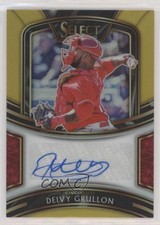 2021 Panini Select Signatures Gold Prizm 10/10 Deivy Grullon #S-DG Auto 0zh1