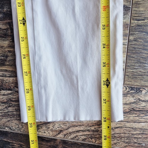 Vintage Gucci Made in Italy Built-In Leather Belt Pants Slim Leg Beige Womens 40 - Bild 14 von 15