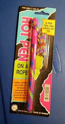 #ad Four Star Hot Pen Fabric Covered Ball Point Pen New Sealed NOS 1992 Vintage Pink $29.96