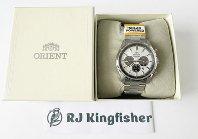 ORIENT NEO70's Solar Panda Watch WV0041TX Men's Milky white Made in Japan