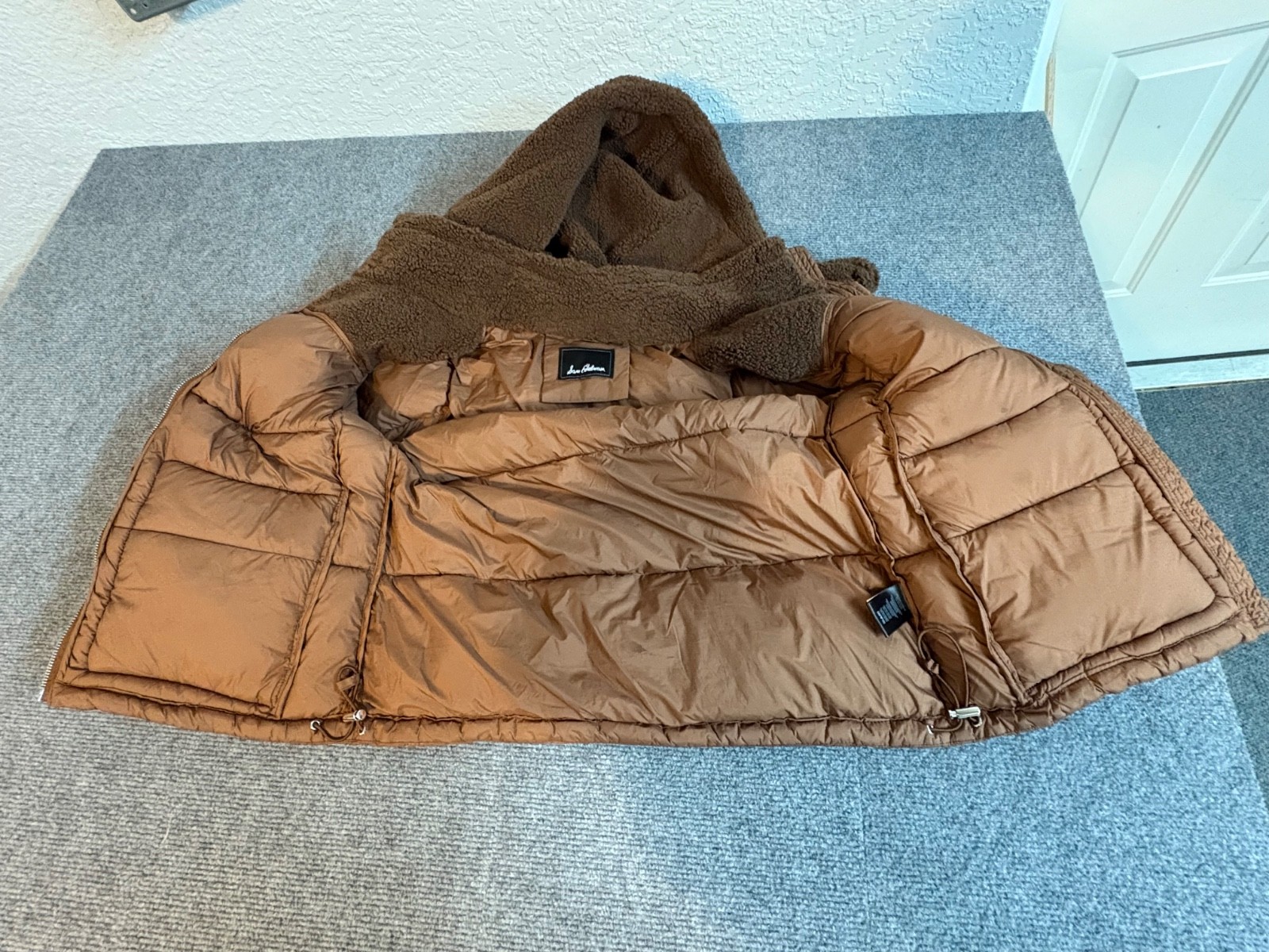Sam Edelman Mixed-Media Puffer Jacket Women Size Small Super Warm Comfortable! image 7
