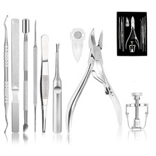 Ingrown Toenail Tool Kit 9PCS , Professional Toe Nail Clipper Set for Ingrown