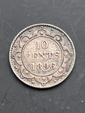 NEWFOUNDLAND 1896 10 Ten Cents .925 Silver