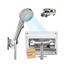 RV Shower Faucet Set with Shower Bezel, All-Metal RV Shower Faucet Replacemen...