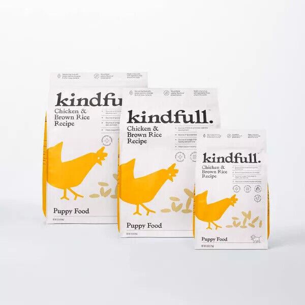 Chicken and Brown Rice Puppy Recipe Dry Dog Food Kindfull™23lbs eBay